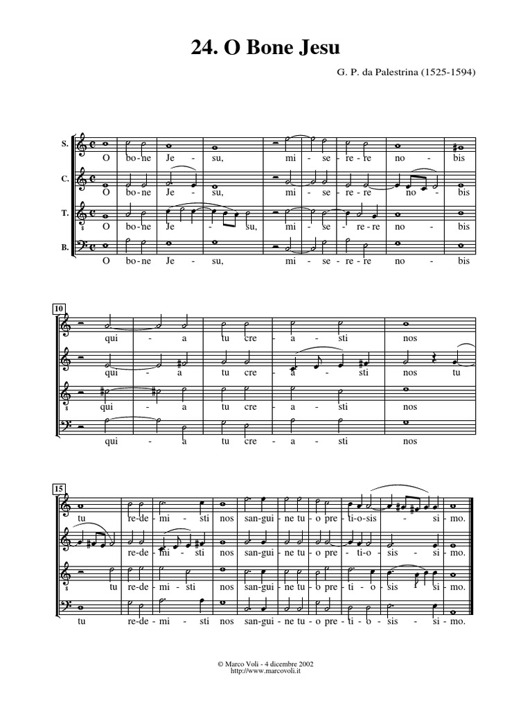 Analisis de la Obra  "O Bone Jesu"