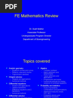 FE Mathematics Review: Dr. Scott Molitor Associate Professor Undergraduate Program Director Department of Bioengineering