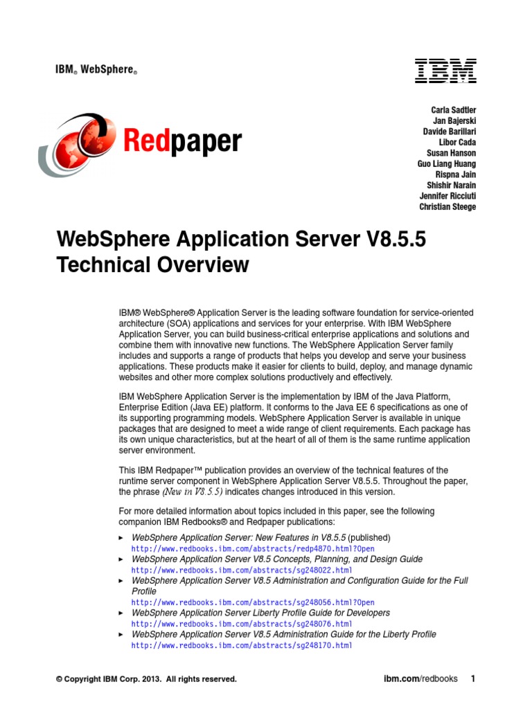 Paper: Websphere Application Server V8.5.5 Technical Overview | PDF ...