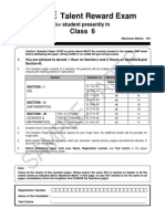 Fiitjee: Talent Reward Exam