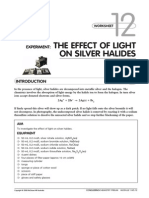 The Effect of Light On Silver Halides: Experiment