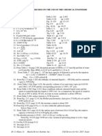 Answers to Chemical Engineers Handbook Exercises