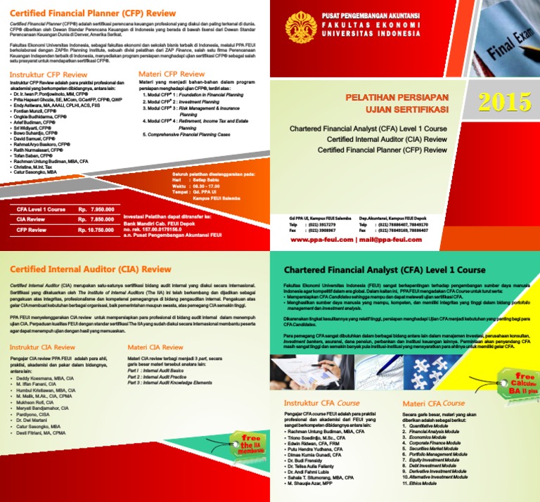 Cfa Cia Cfp Review 2015