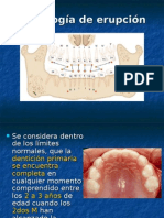 Cronologia de Erupcion