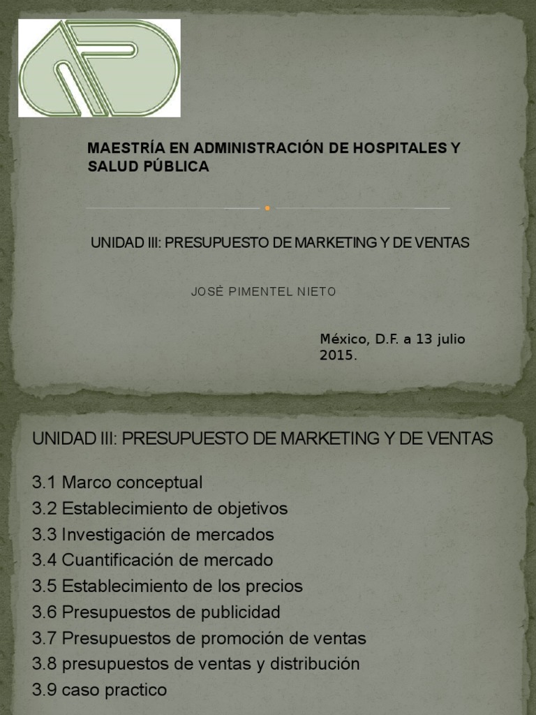 Ejemplo de Presupuesto de Marketing | PDF