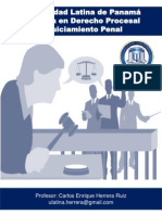 Programa de Enjuiciamiento Criminal de la Maestría en Derecho Procesal de Universidad Latina de Panamá 2014