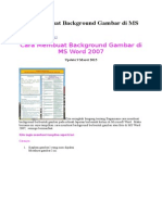 Cara Membuat Background Gambar Di MS Word 2007