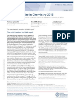 The Nobel Prize in Chemistry 2015: Tomas Lindahl Paul Modrich Aziz Sancar