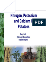 Nitrogen, Potassium and Calcium in Potatoes: Barry Bull, Hydro Agri Specialities September 2003