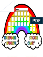 1 Reading Rainbow Sticker Chart