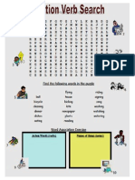 Action Verb Wordsearch PDF