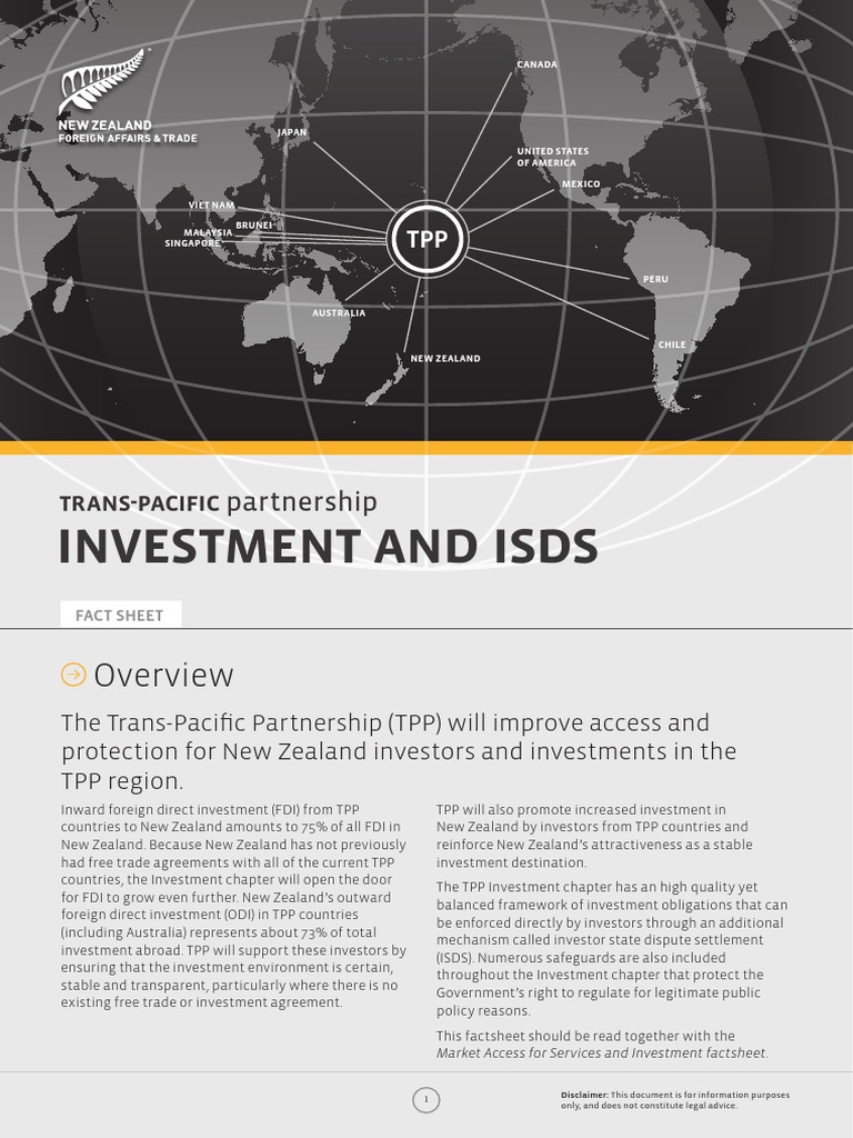 TPP Investment Benefits for New Zealand | PDF | Trans Pacific ...