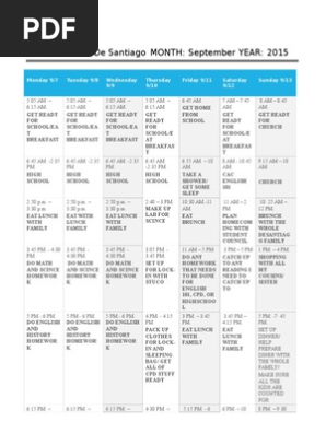 weekly calendar
