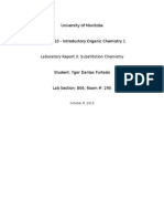 University of Manitoba: Laboratory Report 3: Substitution Chemistry