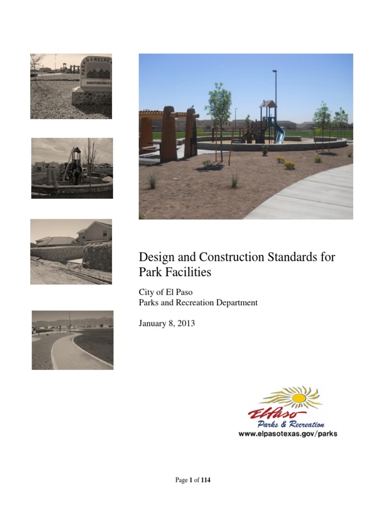 El Paso Park Design Standards Guide | PDF | Pipe (Fluid Conveyance) | Valve