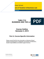 TABL1710 - BusinessAndTheLaw - Course Outline - s2 - 2015 PDF