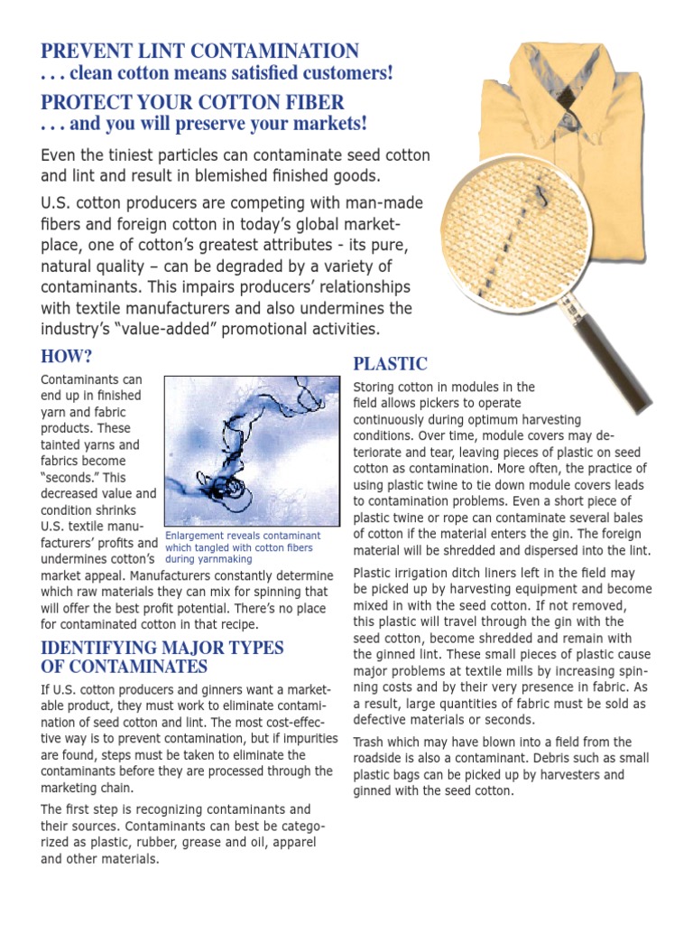 Preventing Cotton Contamination Issues | PDF | Cotton | Textile ...