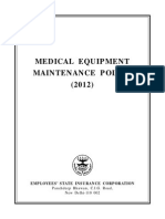 MEDICAL EQUIPMENT MAINTENANCE POLICY (2012)