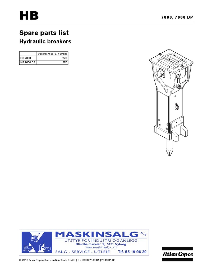 Hb 7000 Atlas Copco Breaker Screw Manufactured Goods John Deere 4430 Wiring  Schematic Atlas Copco 1600 Wiring Diagram