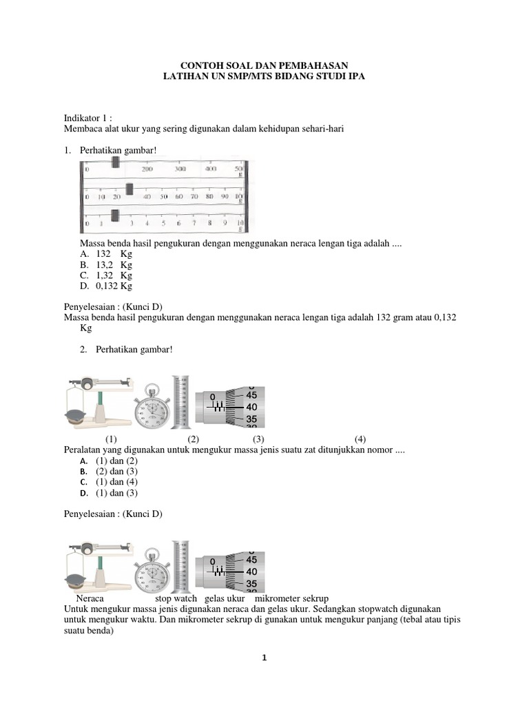 Contoh Soal Un Dan Pembahasan PDF