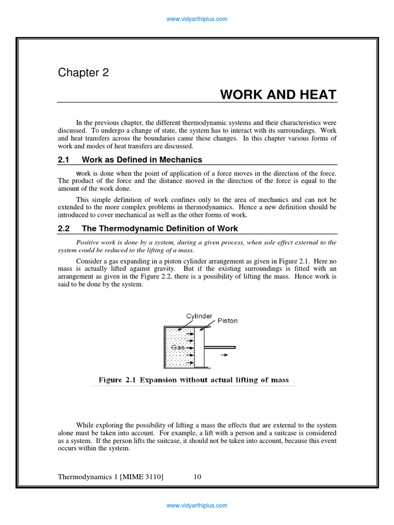 Work and Heat in Thermodynamics | PDF | Heat | Heat Transfer