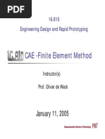 CAE - Finite Element Method: January 11, 2005