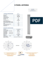 Single band panel antenna for 900 MHz frequency