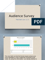 Audience Survey: Rachael Lau 12.3