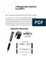 Manual Cara Menggunakan SpyCam Bulpen Kamera BPR 6 PDF