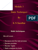 Module 3 Static Techniques Review Process Types