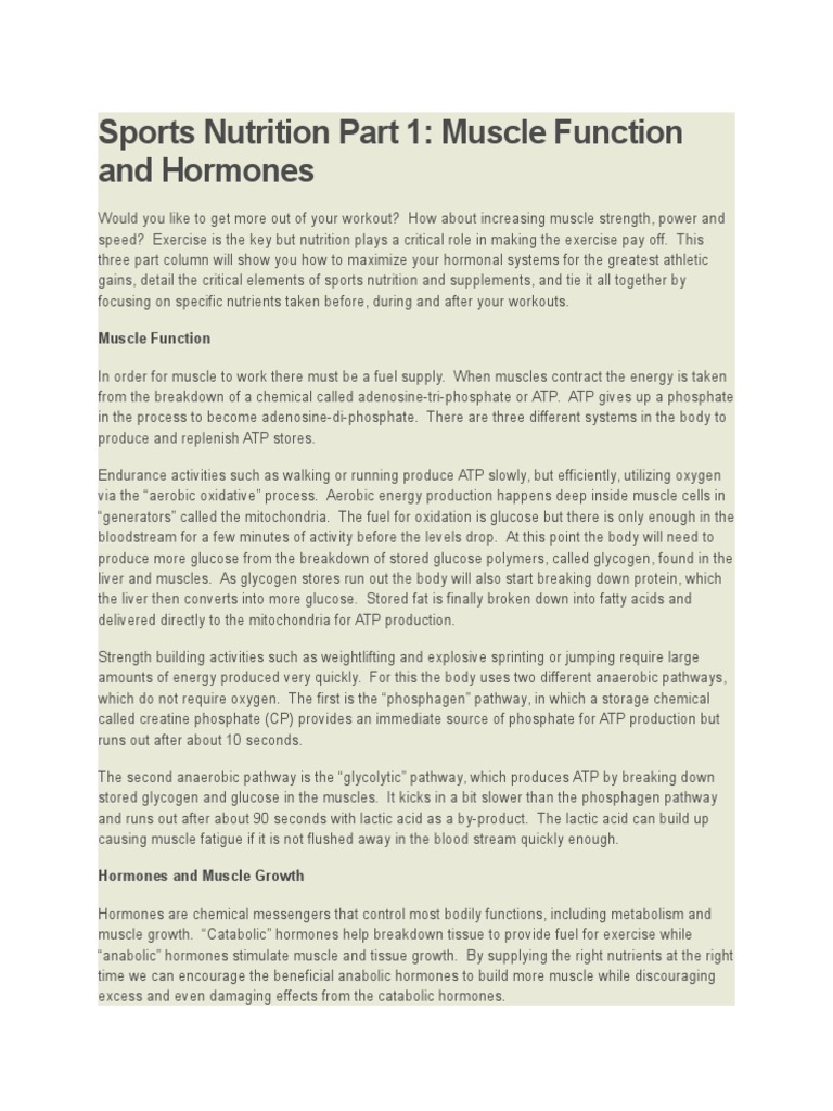 Optimize Muscle Growth with Nutrition | PDF | Sports Nutrition | Glycogen