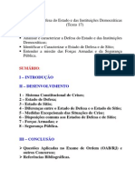 Defesa Do Estado e Das Instituicoes Democraticas