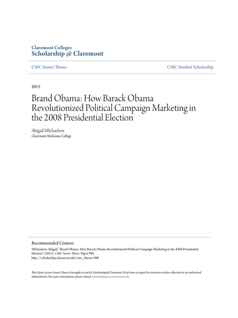 Brand Obama - How Barack Obama Revolutionized Political Campaign M ...