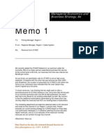 Memo 1: Managerial Economics and Business Strategy, 8e