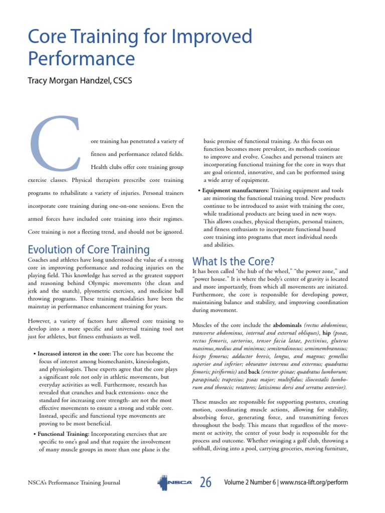 Core Training for Enhanced Performance | PDF | Balance (Ability ...
