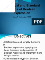 Canonical and Standard Forms of Boolean Expression