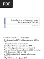 Introduction To Computers and Programming (CSC103)