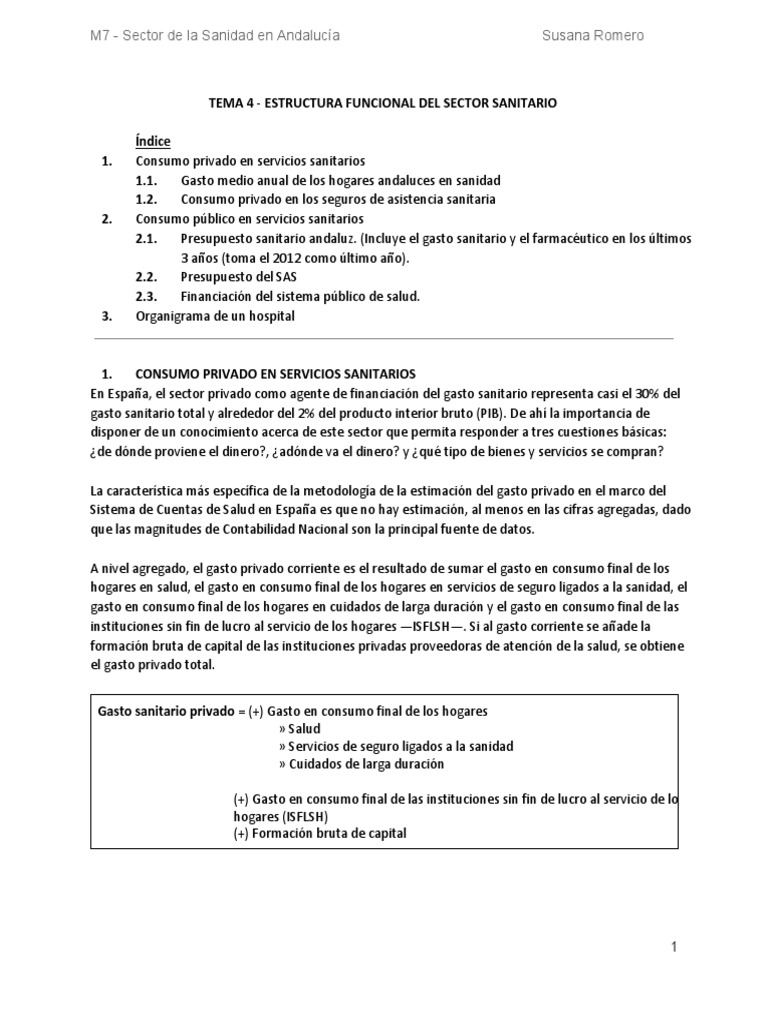 Estructura del Sector Sanitario en Andalucía | PDF | Hospital | Sistema ...