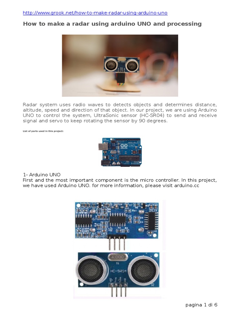 How To Make A Radar Using Arduino UNO and Processing | PDF | Ultrasound ...