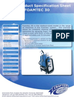 Craftex Product Specification Sheet Foamtec 30: Solution Tank Capacity Recovery Tank Capacity Vacuum Motor