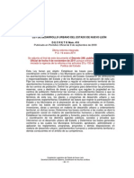 Ley de Desarrollo Urbano Del Estado de Nuevo León - Dic - 2011