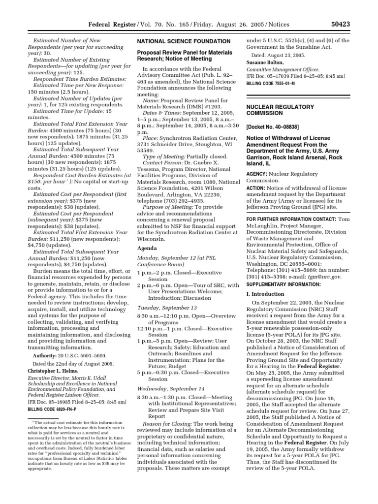 Notice: Reports and Guidance Documents Availability, Etc.: Army ...