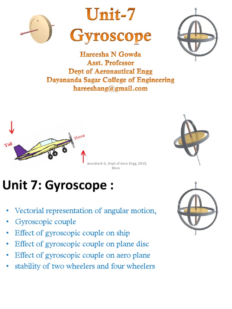 Unit 7 Gyroscope English PDF PDF Rotation Around A Fixed Axis
