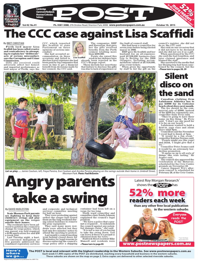 TOM WOOD Curb Chain M -20.5 シルバー POST Newspaper For 10th of October, 2015 | PDF | Alice