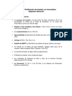 Fertilización de tomates con método de lisímetro