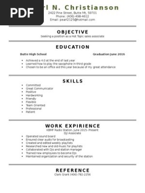 modern resume