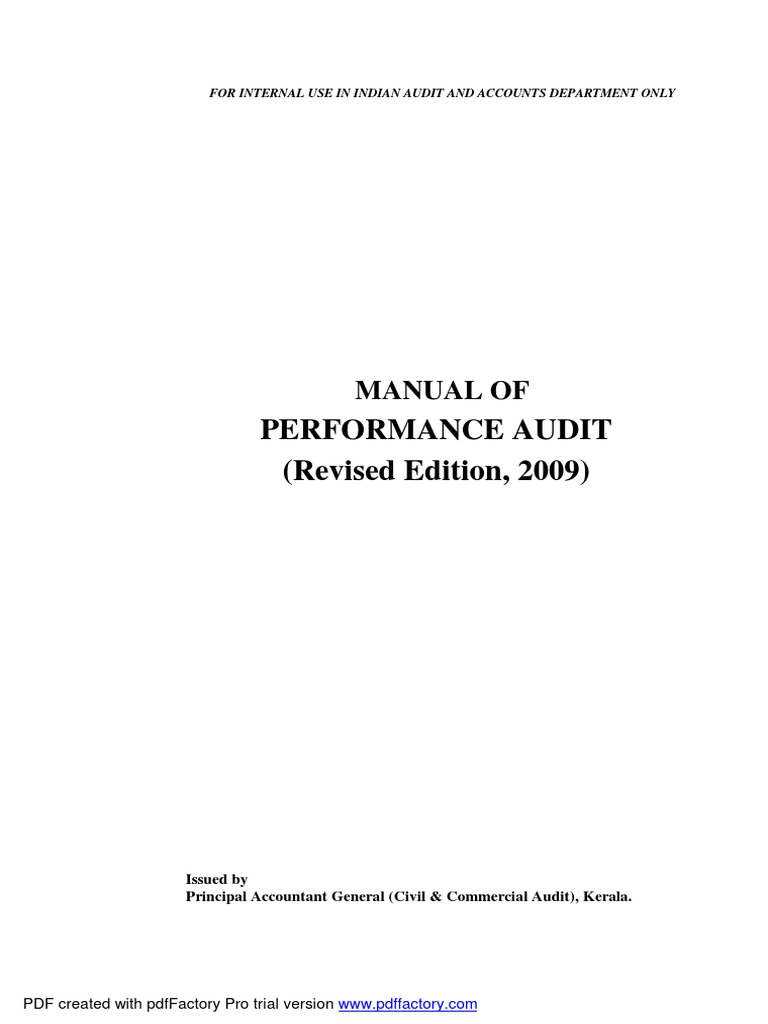 Performance Audit India | PDF | Audit | Policy