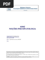 41042 - Noções de Psicopatologia- (Apontamentos) Carla Marina Vieira