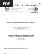 CODEX - Nutrición y Alimentos Para Regímenes Especiales