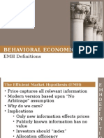 Behavioral Economics: EMH Definitions